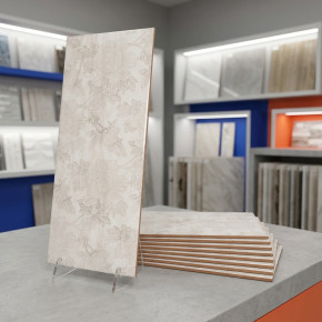 Лира вставка с цветами 25х60 см декор керамический Gracia ceramica Lira beige decor - 1шт 0.15м2