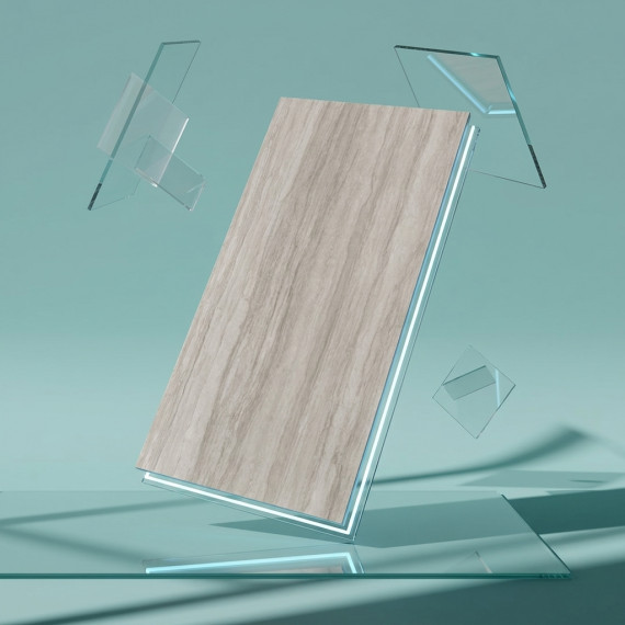 Травертин серо-бежевый КГ 60х120 см керамогранит матовый Gracia ceramica Travertine beige PG - 2шт 1.44м2
